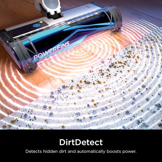 Shark Detect Clean & Empty IW4624, auto-empty cordless vacuum, Powerfins brushroll, pet hair cleaning.