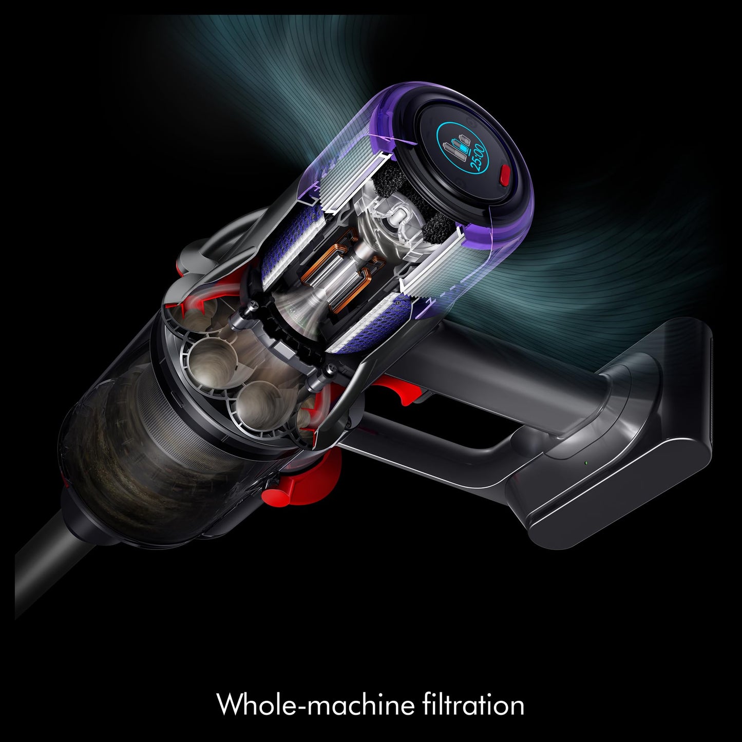 Dyson V9 Motorbar cordless vacuum, 100AW suction, detangling brush, converts to handheld.