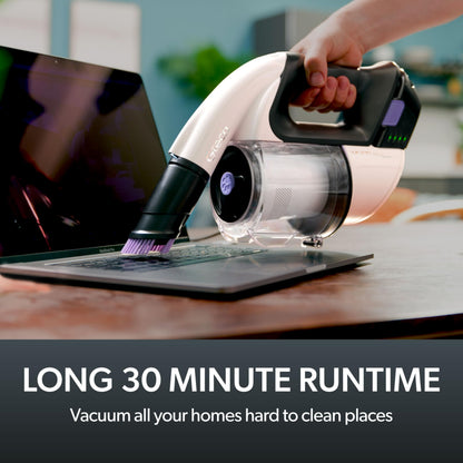Gtech Multi Platinum cordless handheld vacuum, lightweight aluminum design, 30 min runtime for home & car.