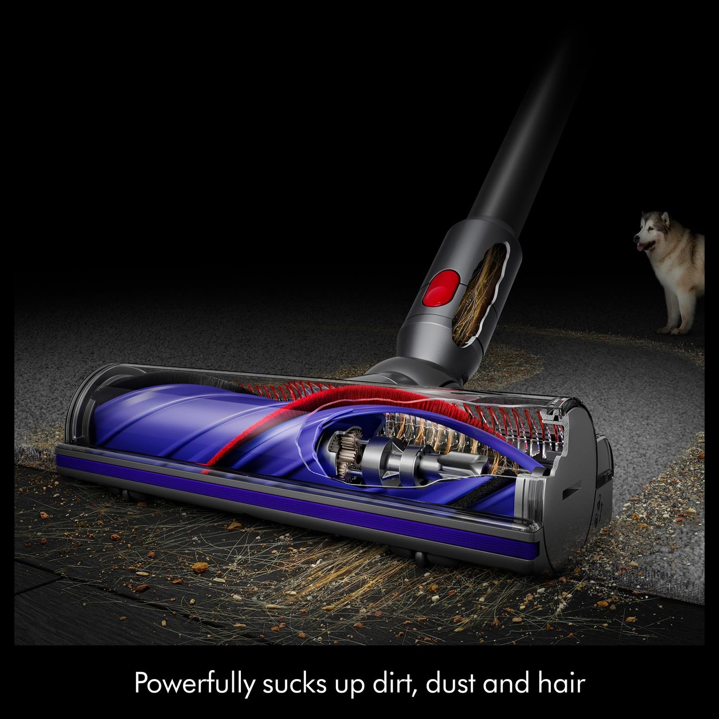 Dyson V9 Motorbar cordless vacuum, 100AW suction, detangling brush, converts to handheld.