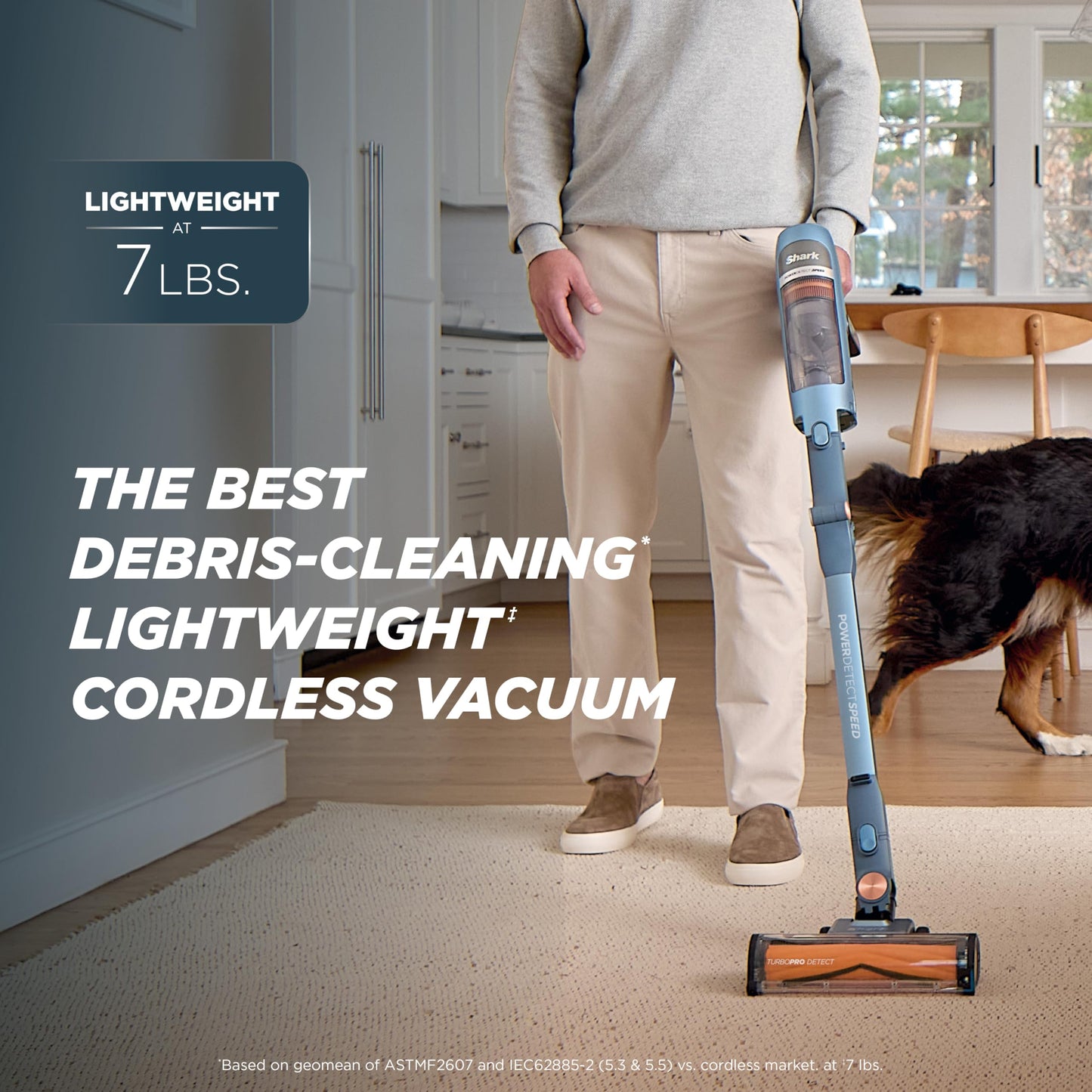 Shark PowerDetect Speed Clean & Empty, auto-empty cordless vacuum, 60 min runtime, lightweight design.