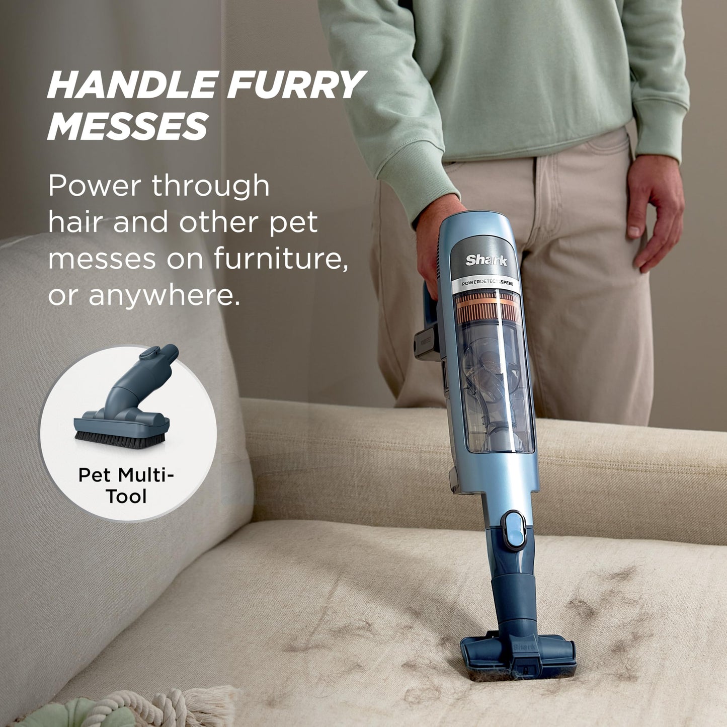 Shark PowerDetect Speed Clean & Empty, auto-empty cordless vacuum, 60 min runtime, lightweight design.