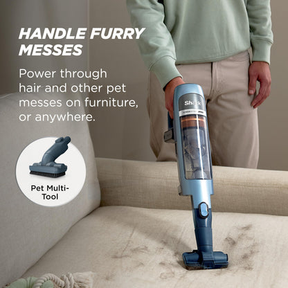 Shark PowerDetect Speed Clean & Empty, auto-empty cordless vacuum, 60 min runtime, lightweight design.