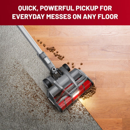 Hoover ONEPWR WindTunnel Emerge Pet+ cordless stick vacuum, lightweight, self-standing, quiet cleaning.
